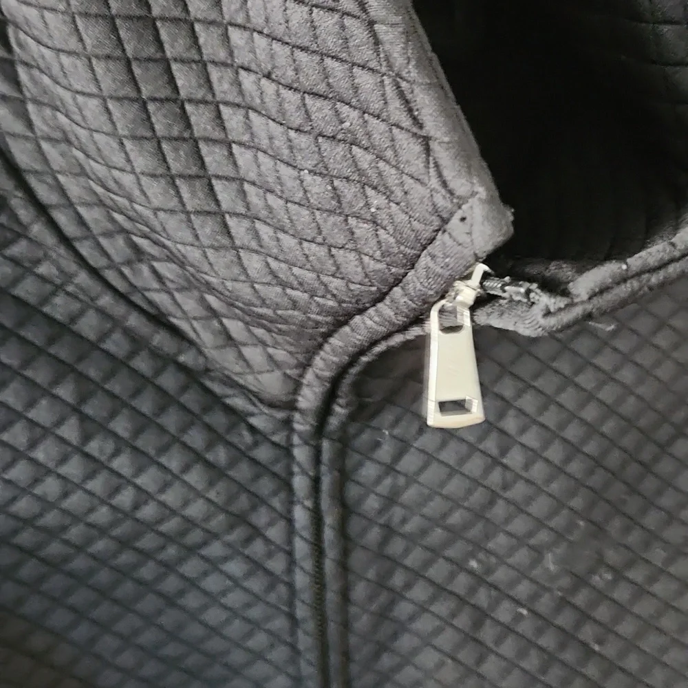 Lauren Ralph Lauren Black Quilted Corduroy Sleveless Vest sz Medium